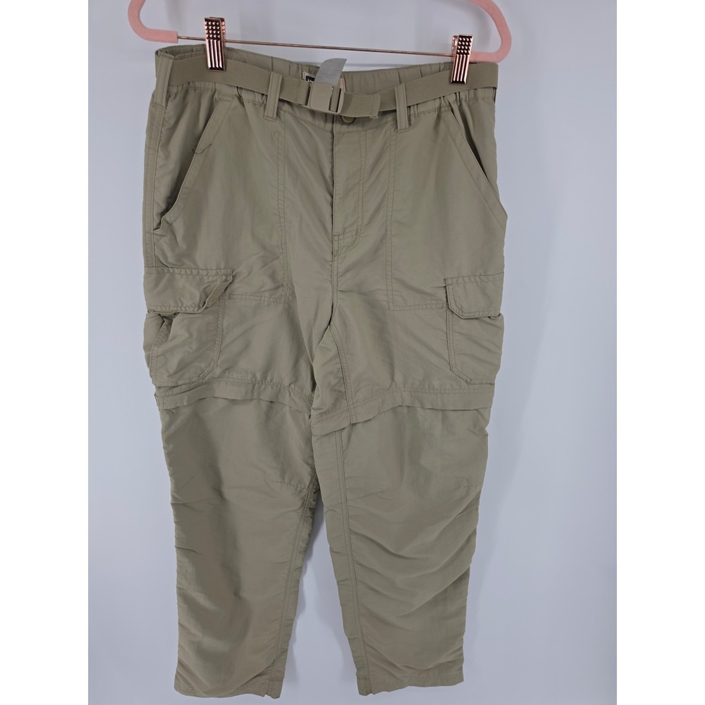 REI Sahara Convertible Hiking Pants Womens 6 Tan Khaki Zip Off Cargo Outdoor